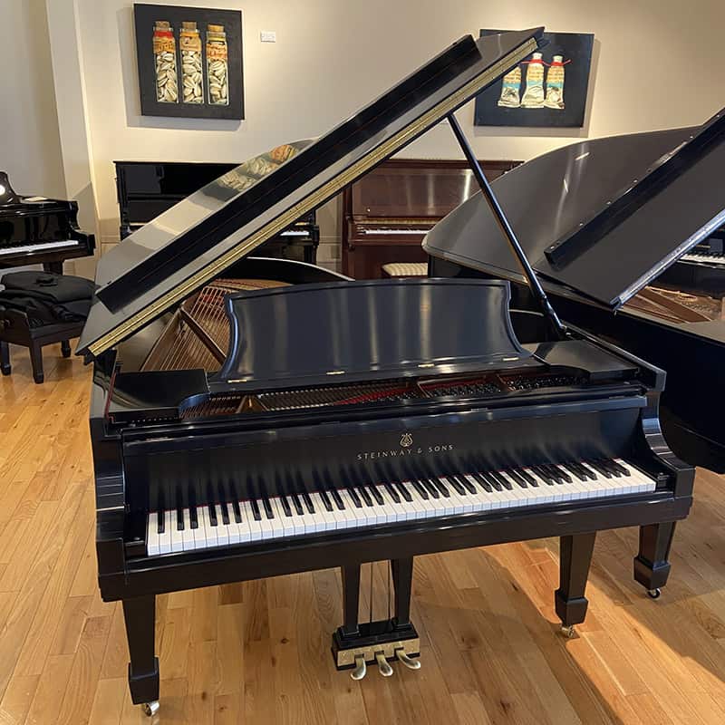 Steinway Piano, Model B Satin Ebony, 1956 | Faust Harrison Pianos