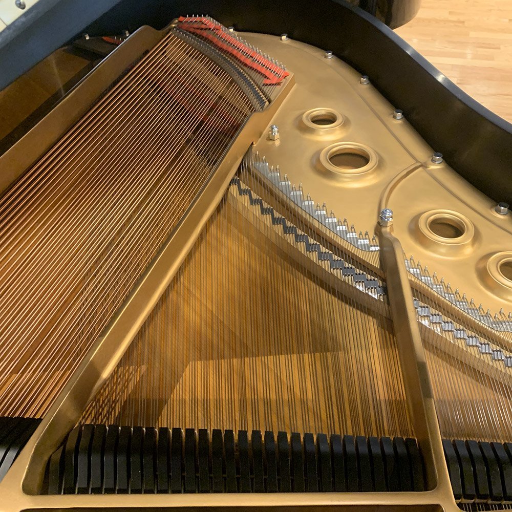 Steinway Piano, Model L Satin Ebony, 1982 | Faust Harrison Pianos