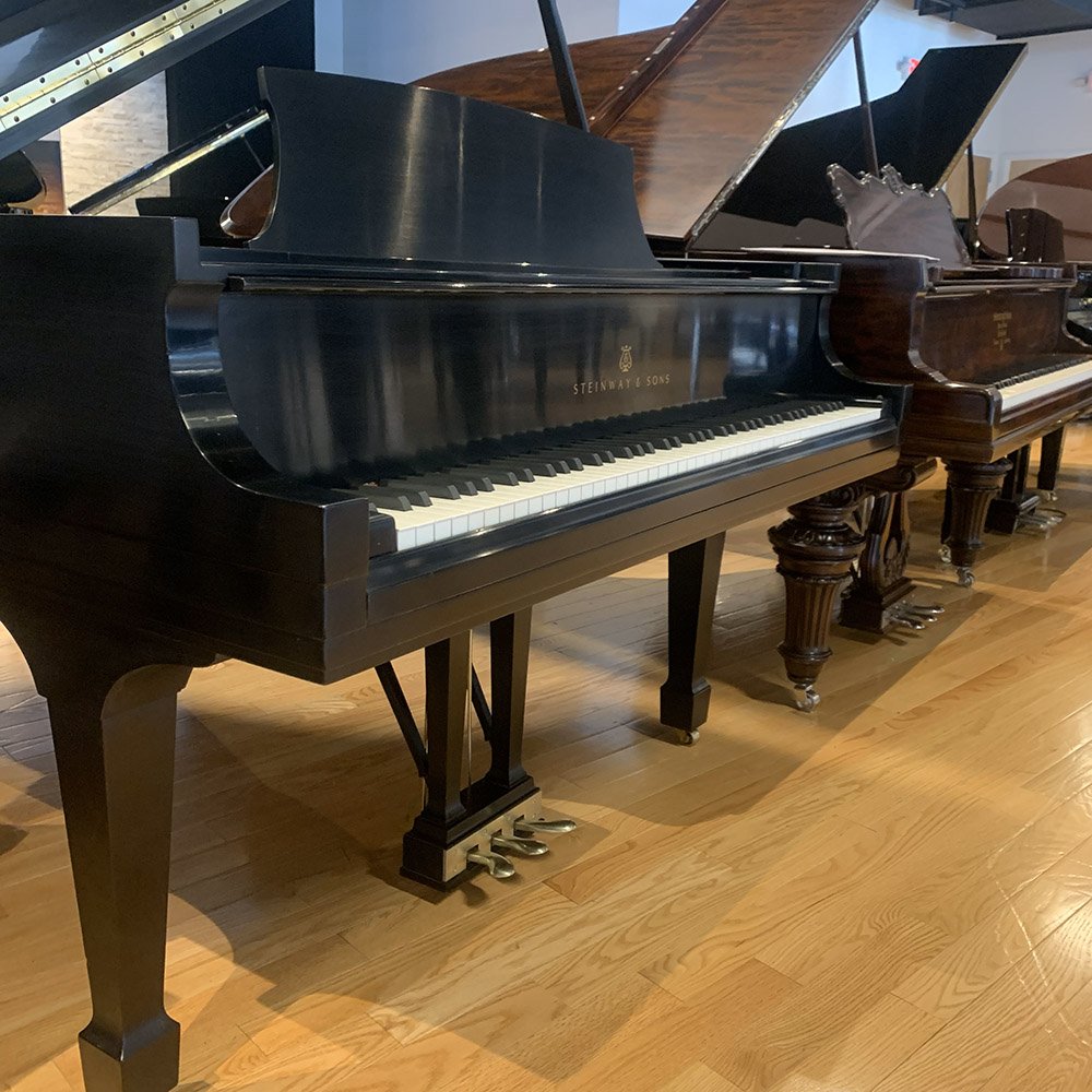 Steinway Piano, Model L SE Satin Ebony, 1982 | Faust Harrison Pianos