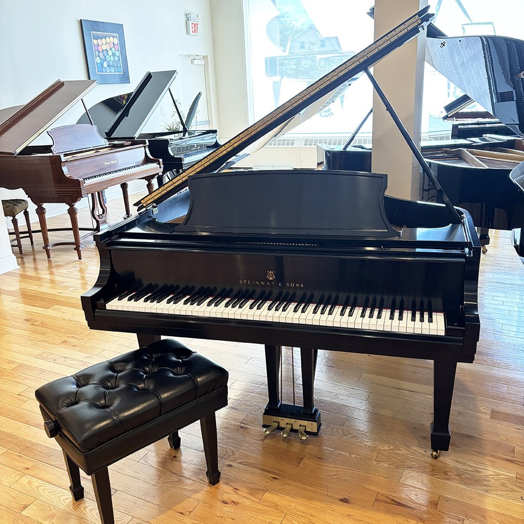 Steinway Piano, Model L SE Satin Ebony, 1996 | Faust Harrison Pianos